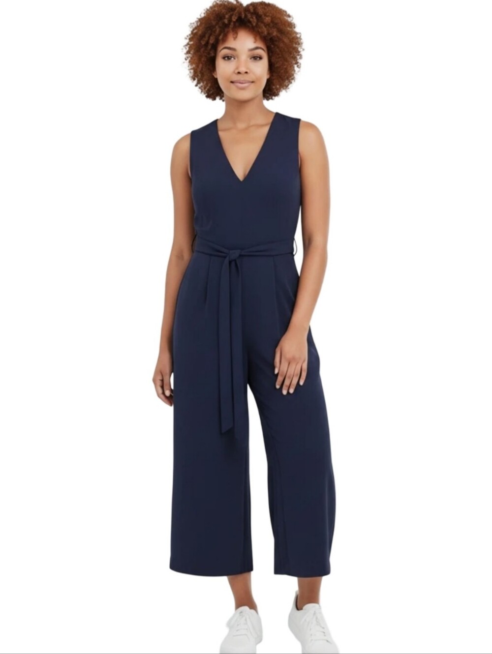 New Calvin Klein sleeveless jumpsuit tie waist